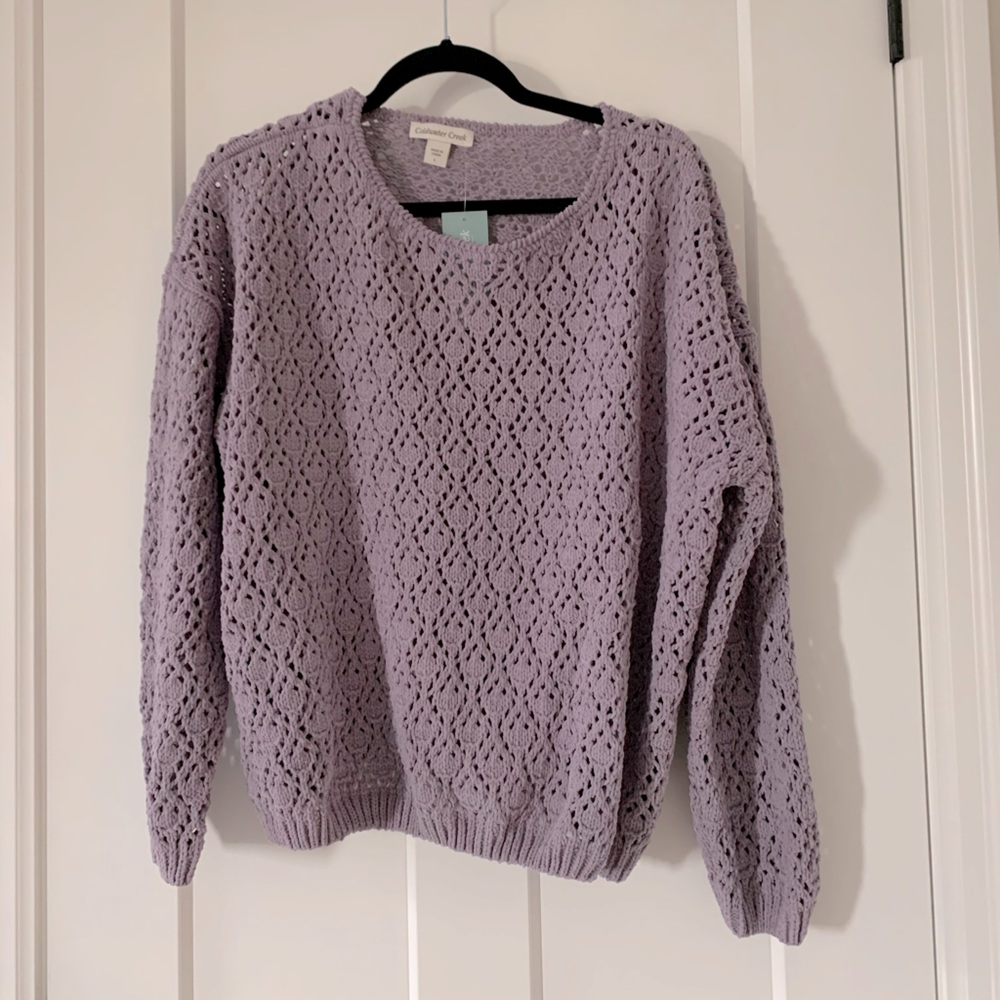 New Purple Coldwater Creek Sweater